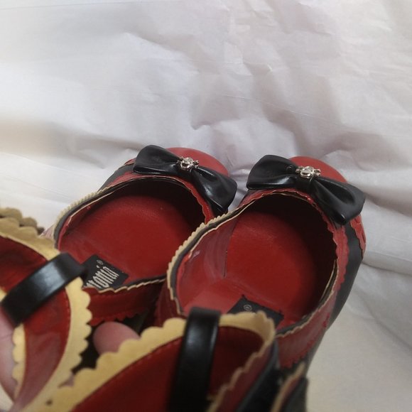 Demonia black burgundy Glam40  heels goth dark academia sexy vampiress size 7 - Picture 10 of 16